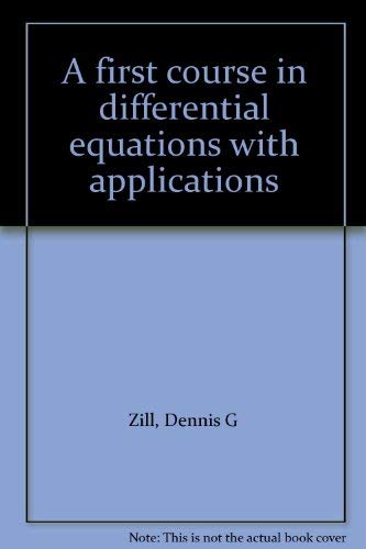 Imagen de archivo de A first course in differential equations with applications a la venta por ThriftBooks-Atlanta