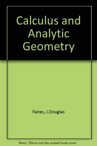Imagen de archivo de Calculus and analytic geometry a la venta por Jenson Books Inc