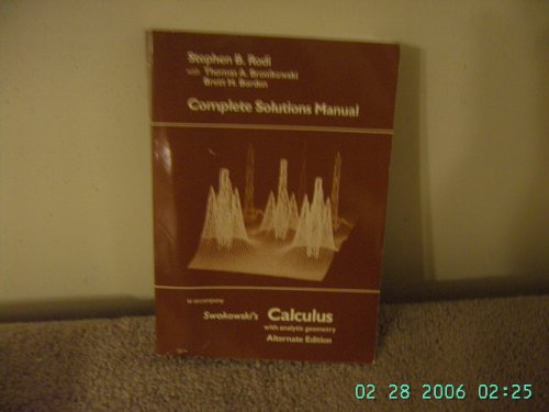 9780871503428 Complete solutions manual to Swokowski's Calculus with analytic