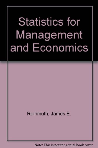 9780871504111: Statistics for Management and Economics