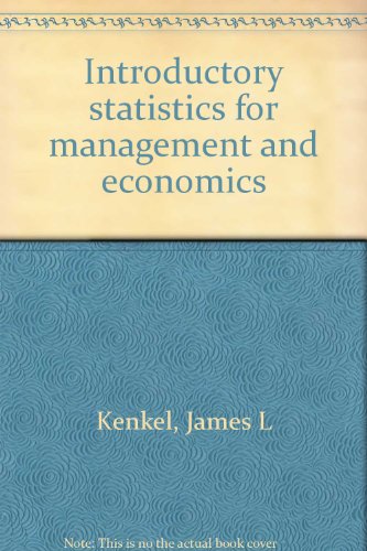 9780871504685: Title: Introductory statistics for management and economi