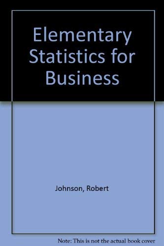 Stock image for Elementary Statistics for Business, 2nd for sale by a2zbooks