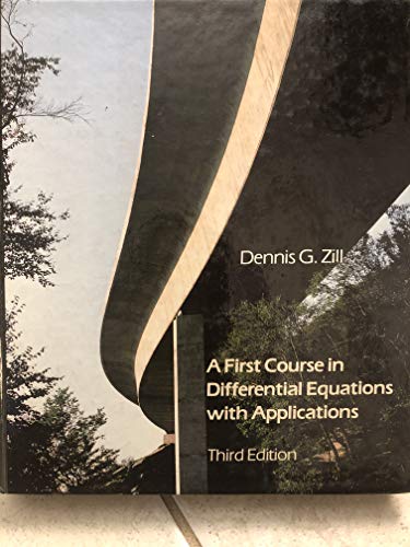 Stock image for A First Course in Differential Equations with Applications for sale by Better World Books