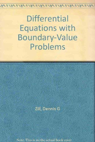 Beispielbild fr Differential Equations with Boundary-Value Problems zum Verkauf von HPB-Red