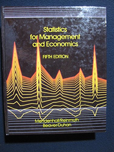 9780871509727: Statistics for Management and Economics