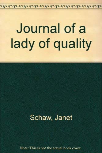 9780871520685: Journal of a lady of quality