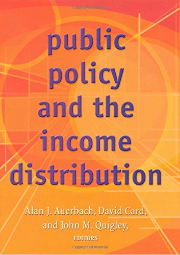 Imagen de archivo de Public Policy and the Income Distribution a la venta por Better World Books