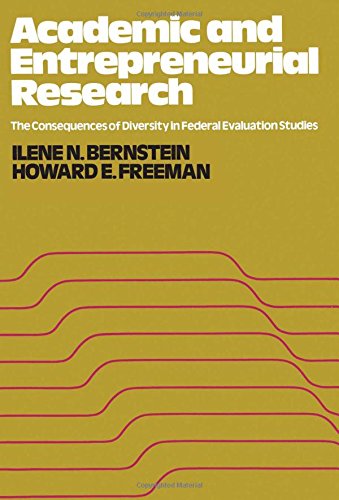 Beispielbild fr Academic and Entrepreneurial Research : Consequences of Diversity in Federal Evaluation Studies zum Verkauf von Better World Books