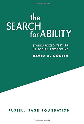 Imagen de archivo de Search for Ability: Standardized Testing in Social Perspective a la venta por Kennys Bookstore
