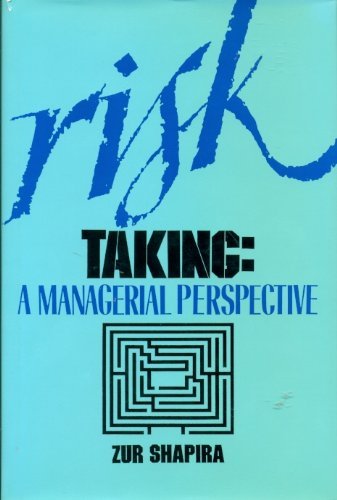 Beispielbild fr Risk Taking: A Managerial Perspective zum Verkauf von Front Cover Books