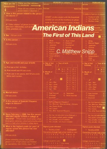 Imagen de archivo de American Indians: The First of This Land (The Population of the United States in the 1980s) a la venta por Books of the Smoky Mountains