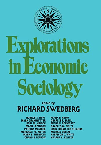 Stock image for Explorations in Economic Sociology for sale by Better World Books