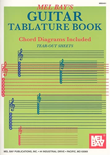 9780871667687: Guitar tablature book guitare: Chord Diagram Included-Tear out Sheets