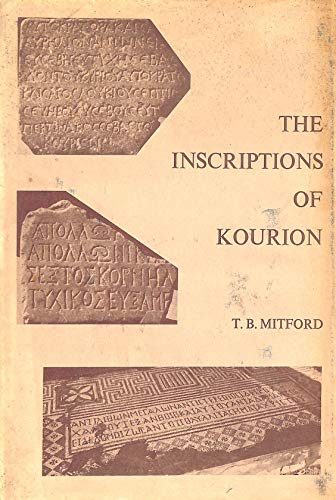 Imagen de archivo de Inscriptions of Kourion: Memoirs, American Philosophical Society (Vol. 83) (Memoirs of the American Philosophical Society) a la venta por Irish Booksellers