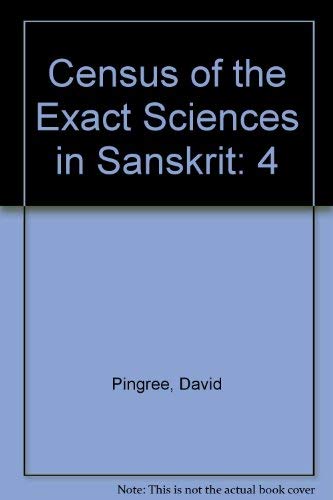 9780871691460: Census of the Exact Sciences in Sanskrit: 4