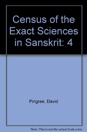 9780871691460: Census of the Exact Sciences in Sanskrit, Series A, Vol. 4