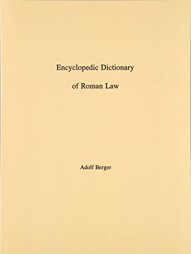9780871694355: Encyclopedic Dictionary of Roman Law: Transactions, American Philosophical Society (vol. 43, part 2) (Memoirs of the American Philosophical Society)
