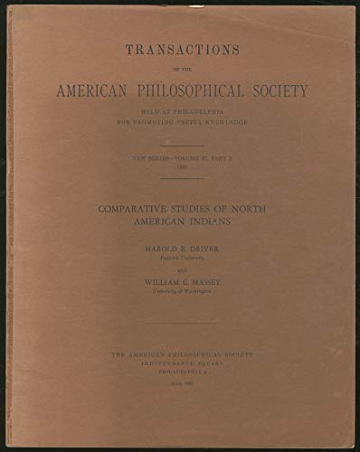 Stock image for Comparative Studies of North American Indians. for sale by Zubal-Books, Since 1961