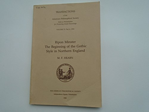 Stock image for Ripon Minster: The Beginning of the Gothic Style in New England for sale by Muddy Turtle Books