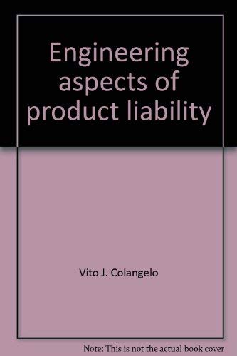 Imagen de archivo de Engineering aspects of product liability a la venta por P.C. Schmidt, Bookseller