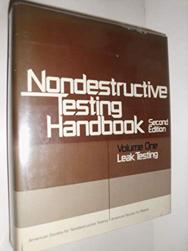 Imagen de archivo de Nondestructive Testing Handbook: Leak Testing (Volume 1) a la venta por Anybook.com