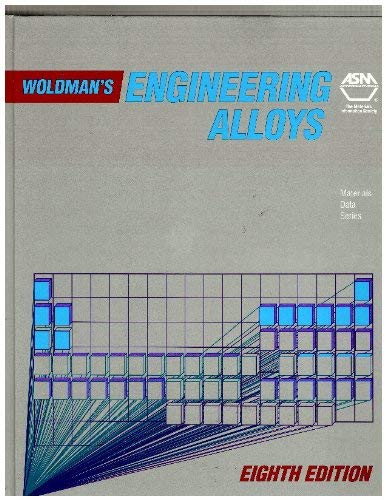 Stock image for Woldman's Engineering Alloys for sale by Better World Books