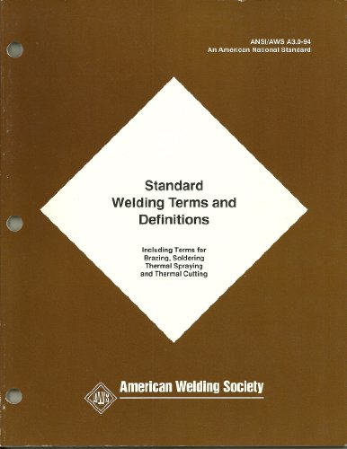 9780871714558: Standard Welding Terms and Definitions: Ansi/Aws A3.0-94