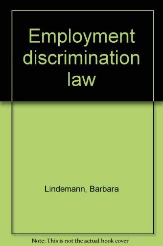 Imagen de archivo de Employment Discrimination Law a la venta por Mythos Center Books