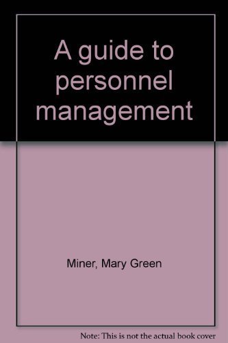 Imagen de archivo de Guide to Personnel Management, A a la venta por THE OLD LIBRARY SHOP