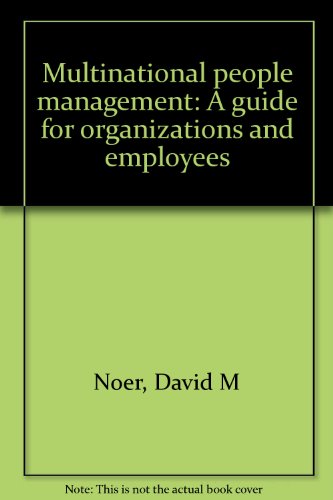 Imagen de archivo de Multinational People Management: A Guide for Organizations and Employees a la venta por RPL Library Store