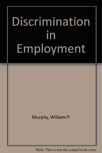 Beispielbild fr Discrimination in Employment zum Verkauf von Better World Books