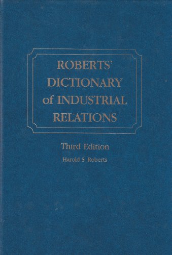 Imagen de archivo de Roberts' Dictionary of industrial relations a la venta por The Book Spot