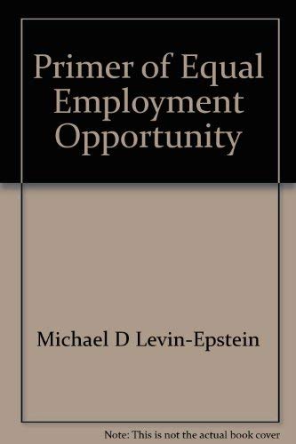 Imagen de archivo de Primer of Equal Employment Opportunity a la venta por BooksRun