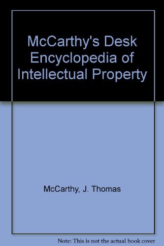 Stock image for McCarthy's Desk Encyclopedia of Intellectual Property for sale by ThriftBooks-Atlanta