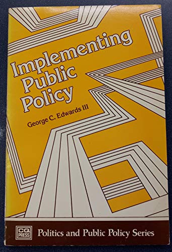 Beispielbild fr Public Policy Implementation zum Verkauf von Better World Books