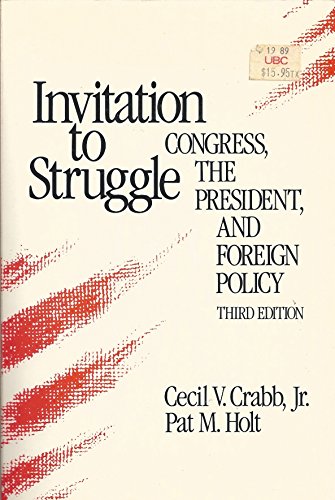 9780871874788: Title: Invitation to struggle Congress the president and