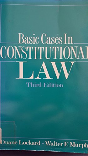 Beispielbild fr Basic Cases in Constitutional Law zum Verkauf von Better World Books