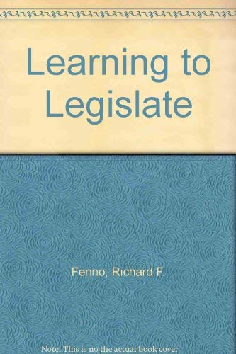 Imagen de archivo de Learning to Legislate a la venta por Better World Books