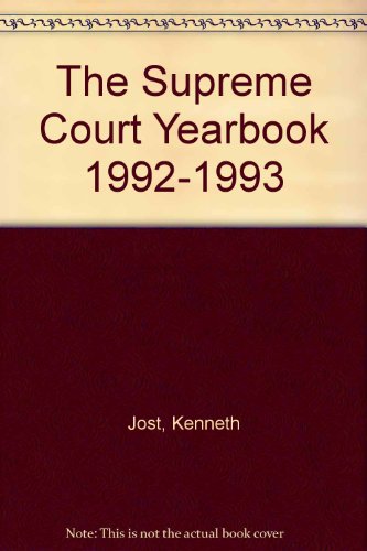 Imagen de archivo de The Supreme Court Yearbook, 1992-1993 a la venta por Better World Books