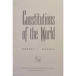 Stock image for Constitutions of the World for sale by Better World Books: West