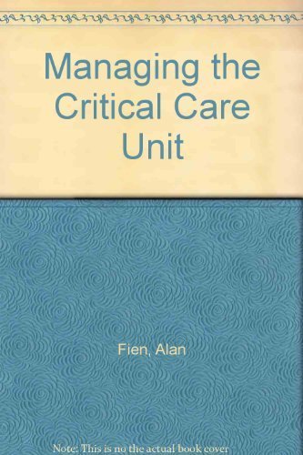 Stock image for Managing the Critical Care Unit for sale by Wonder Book