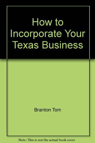 Immagine stock per How to Incorporate Your Texas Business