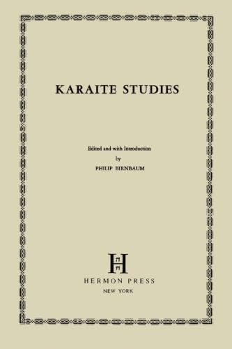 Stock image for Karaite Studies for sale by GoldenWavesOfBooks