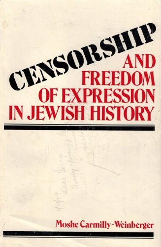9780872030701: Title: Censorship and Freedom of Expression in Jewish His