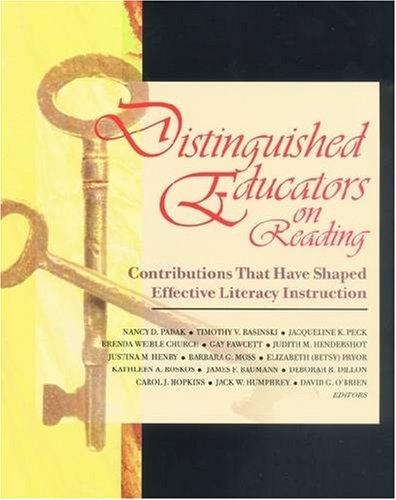 Beispielbild fr Distinguished Educators on Reading : Contributions That Have Shaped Effective Literacy Instruction zum Verkauf von Better World Books