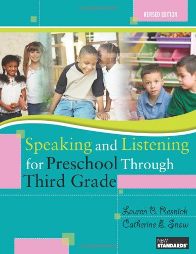 Beispielbild fr Speaking and Listening for Preschool Through Third Grade zum Verkauf von Wonder Book