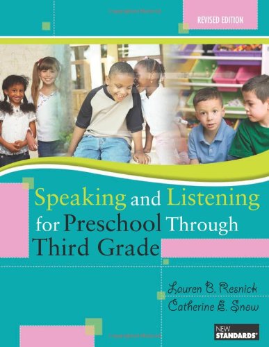Imagen de archivo de Speaking and Listening for Preschool Through Third Grade a la venta por Wonder Book