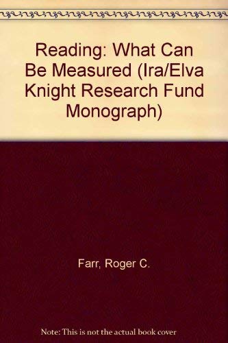 Stock image for Reading: What Can Be Measured. 2nd ed. for sale by Bingo Used Books