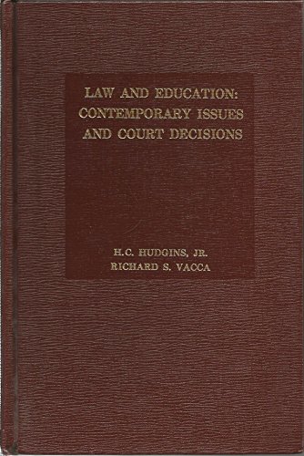 9780872152281: Title: Law and education Contemporary issues and court de
