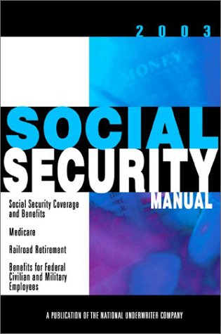 Imagen de archivo de Social Security Manual 2003 a la venta por dsmbooks